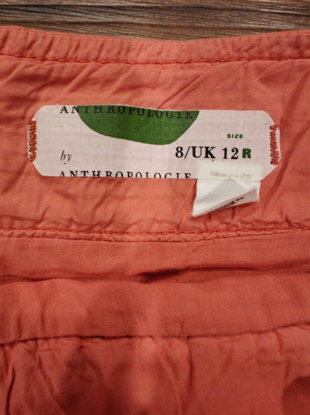 Anthropologie Coral Mini Skirt with Flap Pockets - Picture 3 of 7